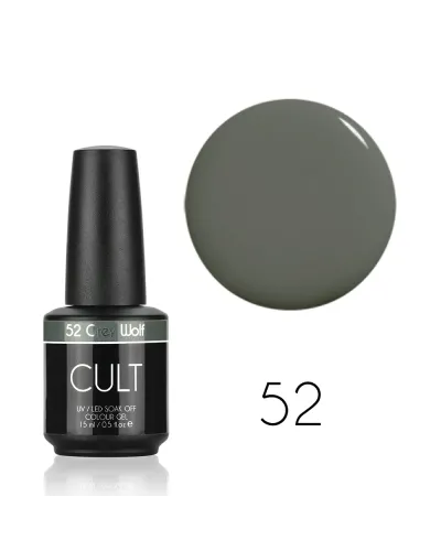 CULT Szary Lakier Hybrydowy 15 ml UV/LED Grey Wolf 52