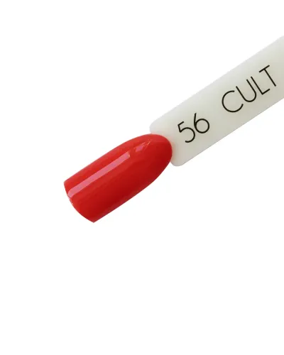 CULT Fluorescencyjny, Świecący Jaskrawy Czerwony Lakier Hybrydowy 15 ml UV/LED  Look 56