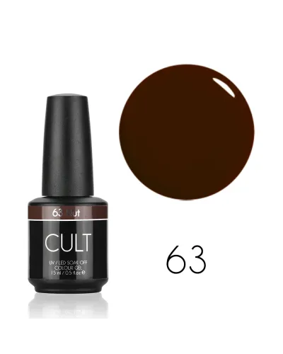 CULT Brązowy Lakier Hybrydowy 15 ml UV/LED Nut 63