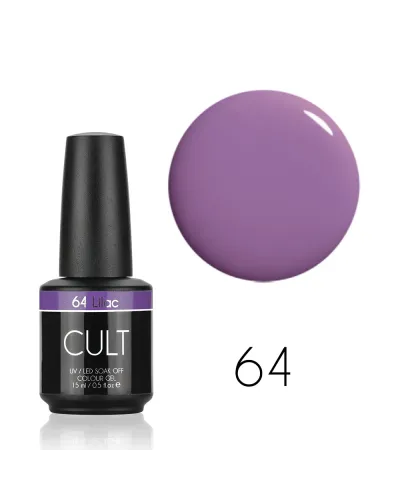 CULT Liliowy Lakier Hybrydowy 15 ml UV/LED Lilac 64