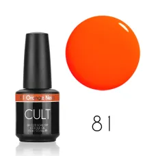 CULT Lakier Hybrydowy Pomarańczowy Fluorescencyjny, Świecący Neonowy 15 ml Orange 81