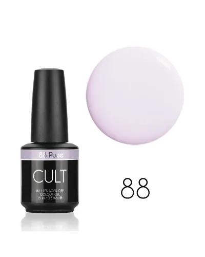 CULT Lakier Hybrydowy Delikatny Liliowy Pastelowy Nude 15 ml UV/LED Pulse 88