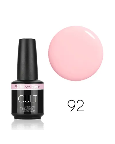 CULT Colour Gel | Lakier Hybrydowy 15 ml UV/LED French Clear 92