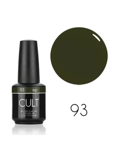 CULT Brudno Zielony Bagienny Khaki Lakier Hybrydowy 15 ml UV/LED Swamp 93