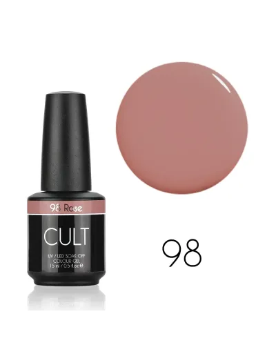 CULT Różowy Przybrudzony Róż Lakier Hybrydowy 15 ml UV/LED Rose 98