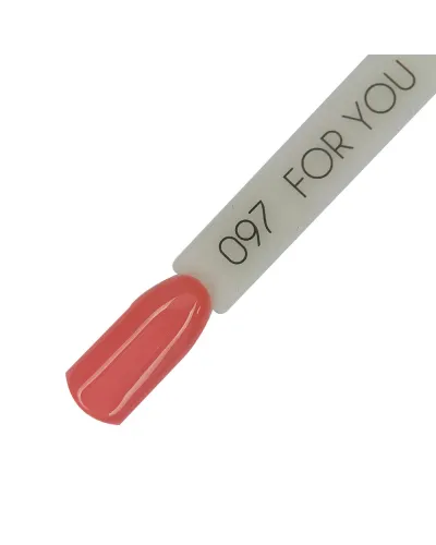 Fluorescencyjny, Świecący Jasno Brzoskwiniowy Lakier Hybrydowy FOR YOU nr 97 – Elegancja i Wyrafinowanie