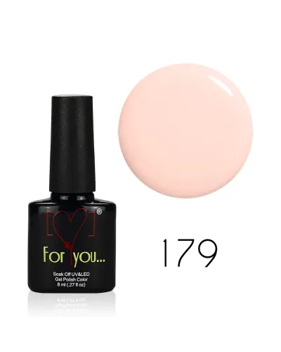 Różowy Półprzezroczysty French Lakier Hybrydowy FOR YOU nr 179 – Klasyka i Elegancja Francuskiego