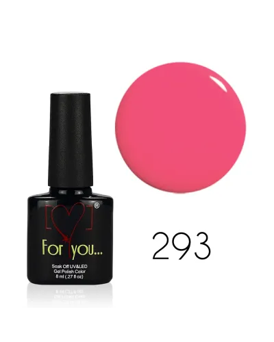 Różowy Lakier Hybrydowy FOR YOU nr 293 – Elegancja i Subtelność