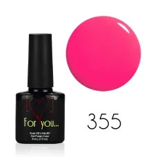 FOR YOU Lakier Hybrydowy Różowy 8 ml nr 355