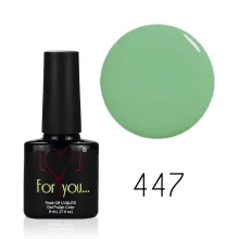 FOR YOU Lakier Hybrydowy 8 ml Zielony Turkusowy nr 447