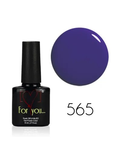 Fioletowo Niebieski Lakier Hybrydowy FOR YOU 8 ml nr 565 – Wyrafinowany Styl i Najwyższa Jakość