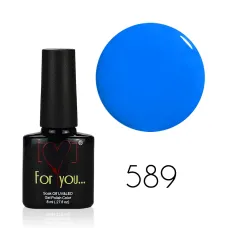 FOR YOU Lakier Hybrydowy Jasno Błękitny 8 ml nr 589