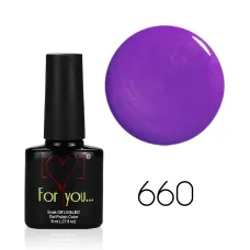 FOR YOU Lakier Hybrydowy Jasny Fioletowy 8 ml nr 660