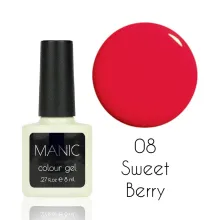 MANIC Lakier Hybrydowy Różowo Czerwony 8 ml Sweet Berry 08