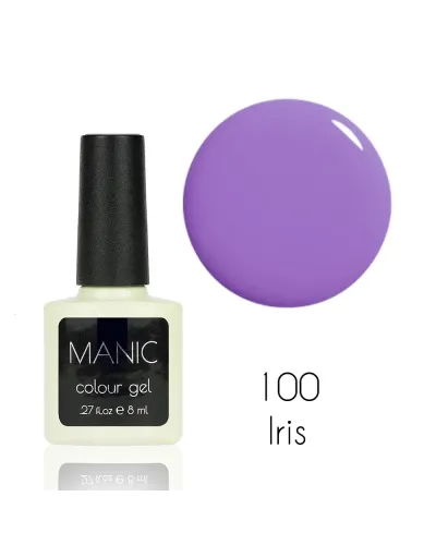 Delikatnie Bzowy Lilowy Lakier Hybrydowy MANIC 8 ml Iris 100 Elegancja i Subtelność