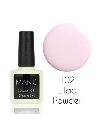 Delikatny Liliowy Pastelowy Nude Lakier Hybrydowy MANIC Lilac Powder 102 – Wyrafinowany Wybór dla Szykownego Manicure