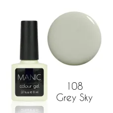 MANIC Lakier Hybrydowy Delikatny Szary Pastelowy Nude 8 ml Grey Sky 108