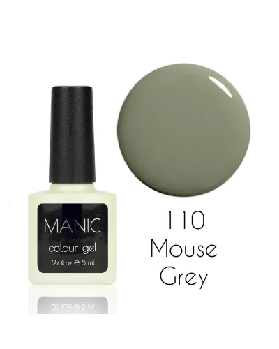 Szary Myszowy Lakier Hybrydowy MANIC Mouse Grey 110 – Wyrafinowany Szyk i Trwałość w Jednej Warstwie