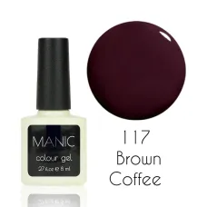 MANIC Lakier Hybrydowy Fioletowo Brązowy 8 ml Brown Coffee 117