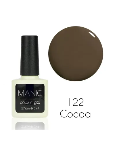 Brązowo Szary Brokatowy Lakier Hybrydowy MANIC Cocoa 122 – Elegancja i Wyrafinowanie w Wyjątkowym Odcieniu
