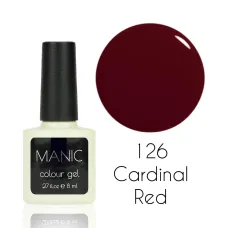 MANIC Lakier Hybrydowy Bordowy Czerwony Ciemny 8 ml Cardinal Red 126