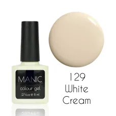 MANIC Lakier Hybrydowy Delikatny Beżowy Cielisty Pastelowy Nude 8 ml White Cream 129