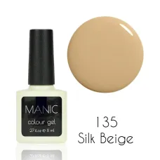 MANIC Lakier Hybrydowy Delikatny Beżowy Naturalny Pastelowy Nude 8 ml Silk Beige 135