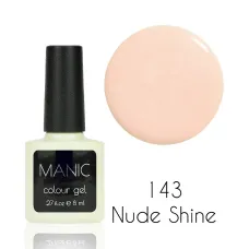 MANIC Lakier Hybrydowy Delikatny Brokatowy Brzoskwiniowy Pastelowy Nude 8 ml Nude Shine 143