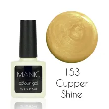 MANIC Lakier Hybrydowy Złoty Brokatowy 8 ml Cupper Shine 153
