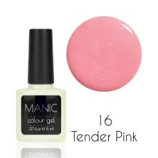 MANIC Lakier Hybrydowy Różowy Brokatowy 8 ml Tender Pink 16