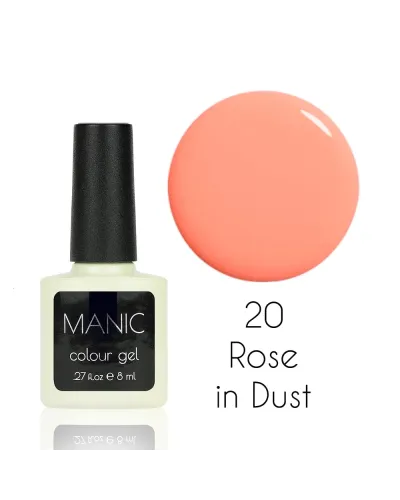 Przybrudzony Różowy Lakier Hybrydowy MANIC Rose in Dust 20 – Subtelna Elegancja i Niezrównana Trwałość