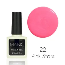 MANIC Lakier Hybrydowy Różowy Brokatowy 8 ml Pink Stars 22