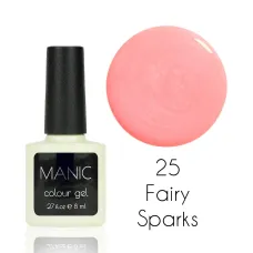 MANIC Lakier Hybrydowy Brzoskwiniowy Brokatowy 8 ml Fairy Sparks 25