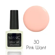 MANIC Lakier Hybrydowy Delikatny Brzoskwiniowy Pastelowy Nude 8 ml Pink Want 30