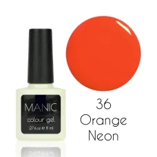 MANIC Lakier Hybrydowy Neonowy Pomarańczowy 8 ml Orange Neon 36