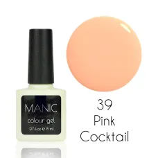 MANIC Lakier Hybrydowy Delikatny Brzoskwiniowy Pastelowy Nude 8 ml Pink Cocktail 39