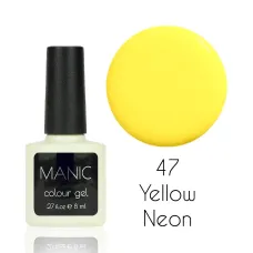MANIC Lakier Hybrydowy Fluorescencyjny, Świecący Neonowy Żółty 8 ml Yellow Neon 47
