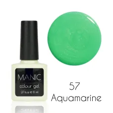 MANIC Lakier Hybrydowy Delikatnie Zielony Brokatowy 8 ml Aquamarine 57