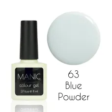 MANIC Lakier Hybrydowy Delikatny Szaro Błękitny Pastelowy Nude 8 ml Blue Powder 63