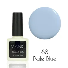 MANIC Lakier Hybrydowy Delikatny Szaro Błękitny Pastelowy Nude 8 ml Pale Blue 68