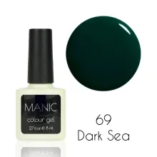 MANIC Lakier Hybrydowy Fala Morska Zieleń - Zielony Morski 8 ml Dark Sea 69