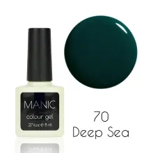 MANIC Lakier Hybrydowy Ciemno Zielony - Fala Morska Zieleń 8 ml Deep Sea 70