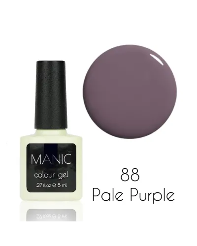 Wyciszony Przybrudzony Fioletowy Lakier Hybrydowy MANIC 8 ml Pale Purple 88 Subtelność i Elegancja