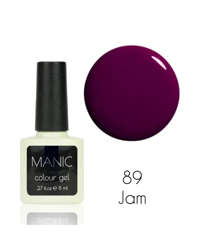 Fioletowy Ciemny Lakier Hybrydowy MANIC 8 ml Jam 89 Elegancja i Głębia Koloru