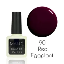 MANIC Lakier Hybrydowy Fioletowy Ciemny Bakłażanowy 8 ml Real Eggplant 90