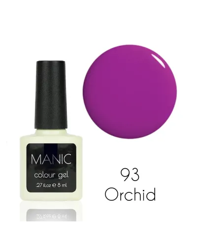 Jaskrawy Liliowy Lakier Hybrydowy MANIC 8 ml Orchid 93 Elegancja i Klasa