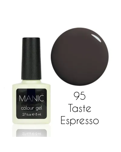Szaro Fioletowy Lakier Hybrydowy MANIC 8 ml Taste Espresso 95 Wyrafinowanie i Klasa