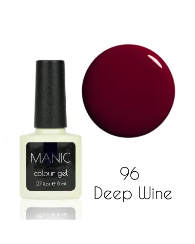 Fioletowo Bordowy Lakier Hybrydowy MANIC 8 ml Deep Win 96 Elegancja i Głęboki Kolor