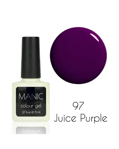 Jaskrawy Fioletowy Lakier Hybrydowy MANIC 8 ml Juice Purple 97 Subtelność i Elegancja