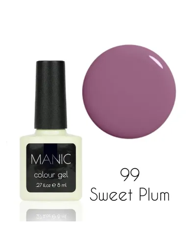 Fioletowy Śliwkowy Wyciszony Lakier Hybrydowy MANIC 8 ml Sweet Plum 99 Subtelność i Wyrafinowanie